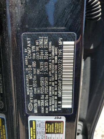 2017 Hyundai Santa Fe Se Ultimate VIN: KM8SR4HF3HU200272 Lot: 61950594