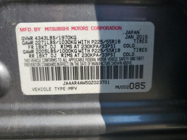 2016 Mitsubishi Outlander Sport Sel VIN: JA4AR4AW5GZ023701 Lot: 62857874