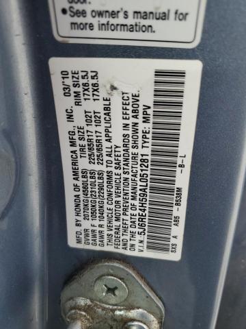 2010 Honda Cr-V Ex VIN: 5J6RE4H59AL051281 Lot: 61349474