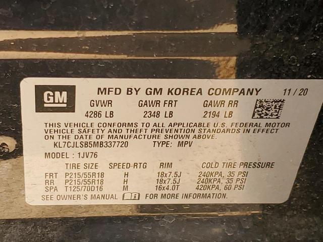 2021 CHEVROLET TRAX 1LT - KL7CJLSB5MB337720