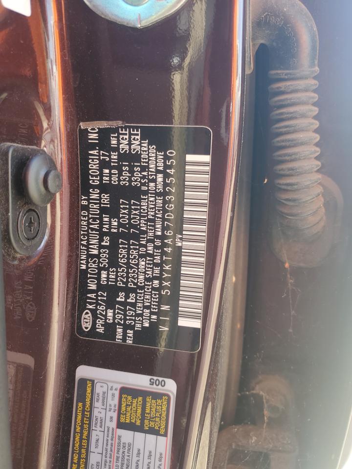 5XYKT4A67DG325450 2013 Kia Sorento Lx