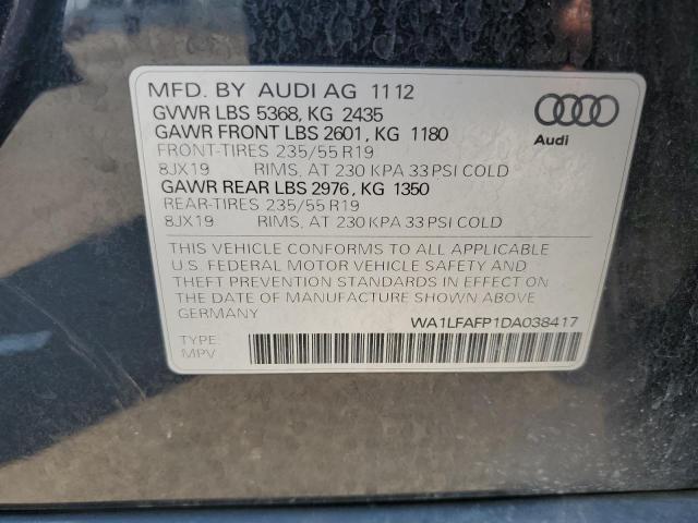 VIN WA1LFAFP1DA038417 2013 Audi Q5, Premium Plus no.13