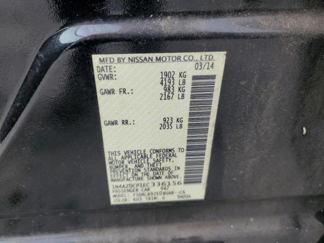 VIN 1N4AZ0CP1EC336156 2014 Nissan Leaf, S no.12