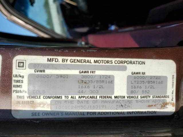 1982 Chevrolet C20 VIN: 1GCGC24M5CJ163191 Lot: 60653974