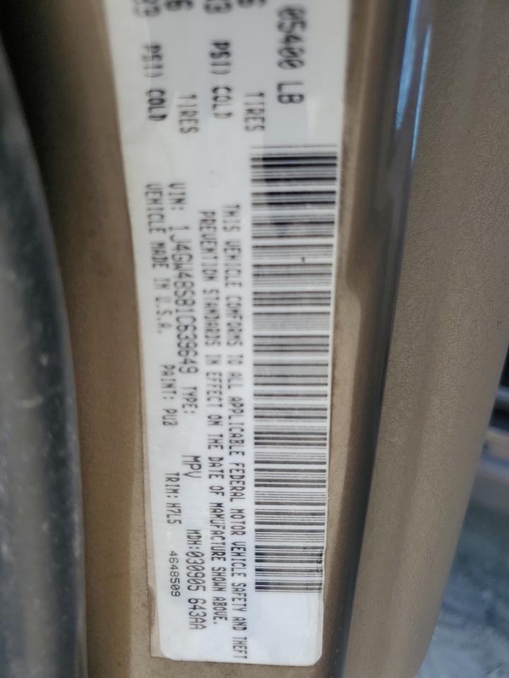 1J4GW48S81C639649 2001 Jeep Grand Cherokee Laredo