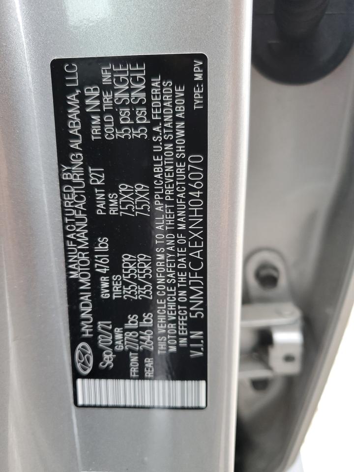 5NMJFCAEXNH046070 2022 Hyundai Tucson Sel