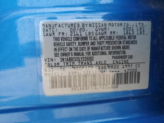 2020 NISSAN SENTRA SV - 3N1AB8CV3LY226082