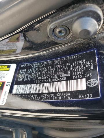 VIN 4T1C11AK4LU934560 2020 Toyota Camry, LE no.12