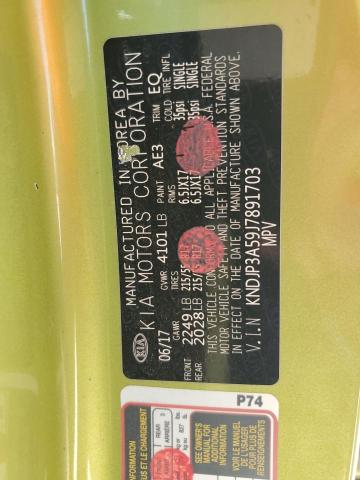 2018 Kia Soul + VIN: KNDJP3A59J7891703 Lot: 62073014