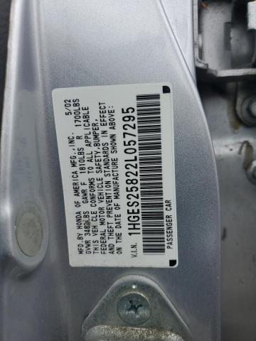 1HGES25822L057295 2002 Honda Civic Ex