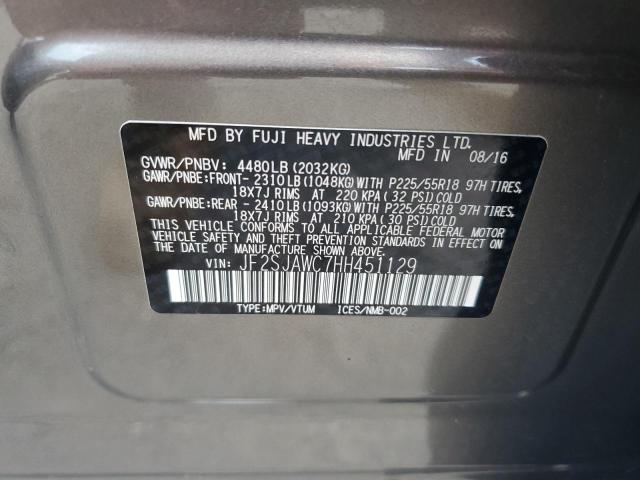 2017 SUBARU FORESTER 2 - JF2SJAWC7HH451129