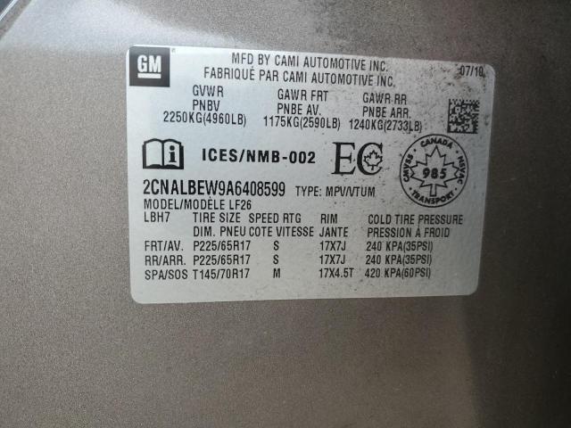 2010 Chevrolet Equinox Ls VIN: 2CNALBEW9A6408599 Lot: 62025144