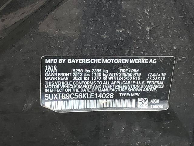 VIN 5UXTR9C56KLE14028 2019 BMW X3, Xdrive30I no.13