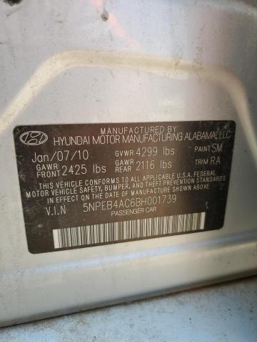 2011 Hyundai Sonata Gls VIN: 5NPEB4AC6BH001739 Lot: 62647014