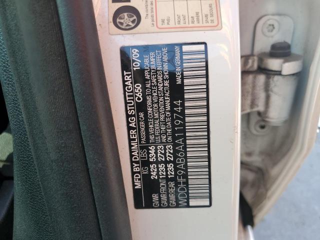 2010 Mercedes-Benz E 550 4Matic VIN: WDDHF9AB6AA119744 Lot: 61573214