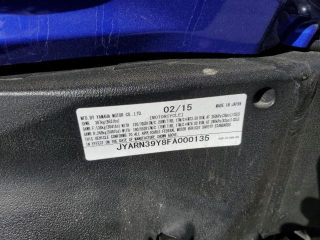 2015 YAMAHA YZFR1 C JYARN39Y8FA000135