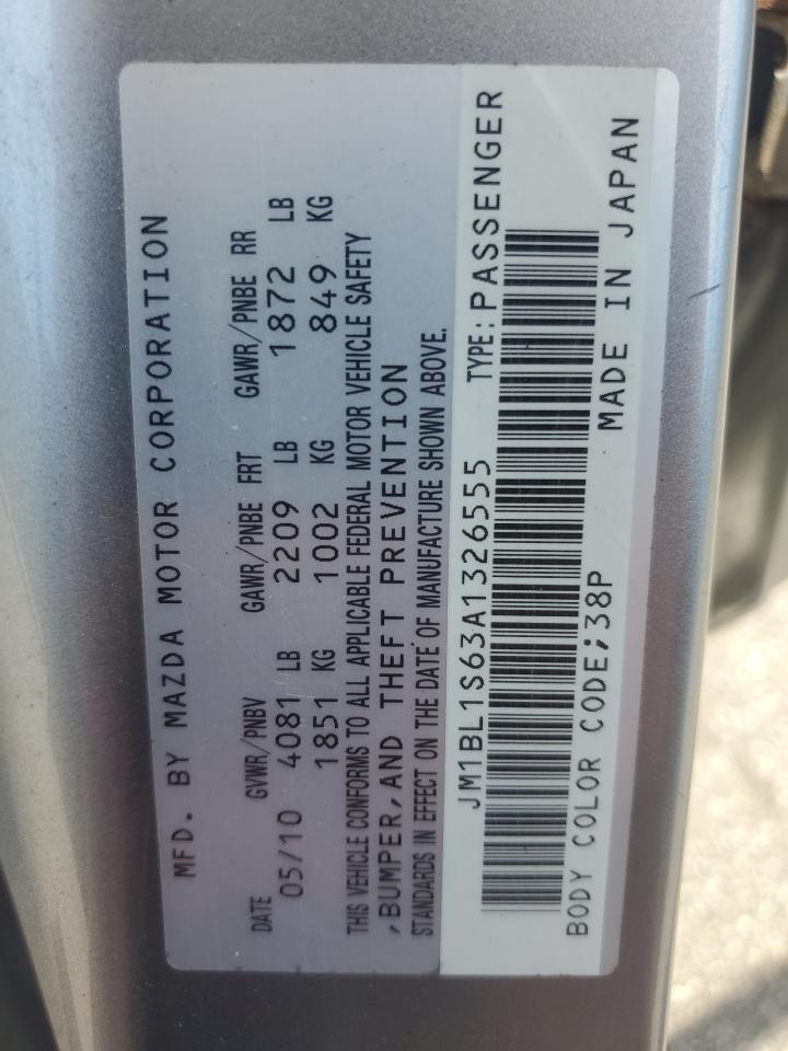 JM1BL1S63A1326555 2010 Mazda 3 S