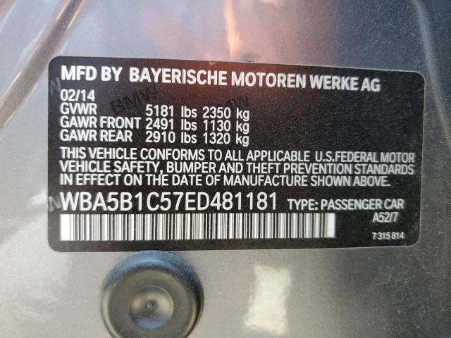 VIN WBA5B1C57ED481181 2014 BMW 5 Series, 535 I no.12