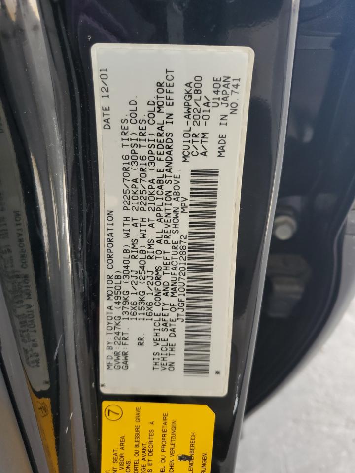 JTJGF10U720128872 2002 Lexus Rx 300