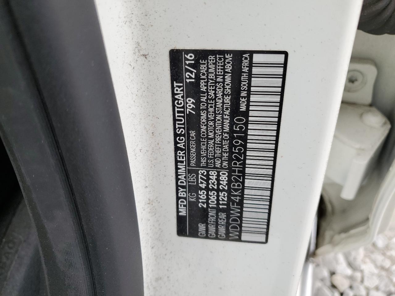 WDDWF4KB2HR259150 2017 Mercedes-Benz C 300 4Matic