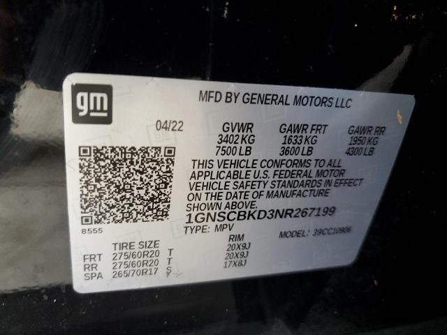 2022 CHEVROLET SUBURBAN C - 1GNSCBKD3NR267199