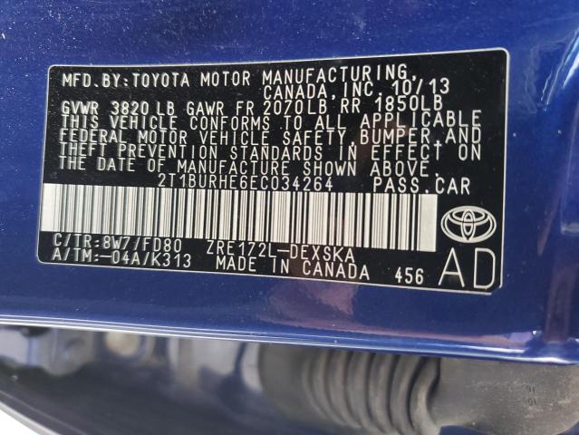 VIN 2T1BURHE6EC034264 2014 Toyota Corolla, L no.13