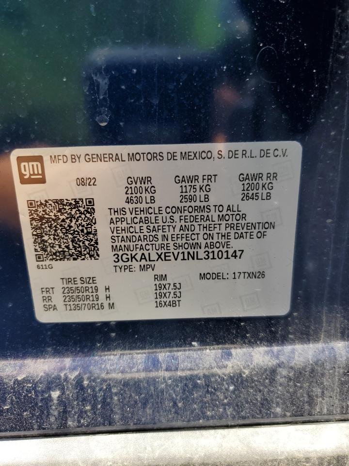 3GKALXEV1NL310147 2022 GMC Terrain Denali