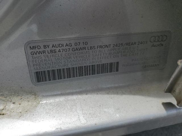 2011 Audi A4 Premium VIN: WAUAFAFLXBN012623 Lot: 62301384