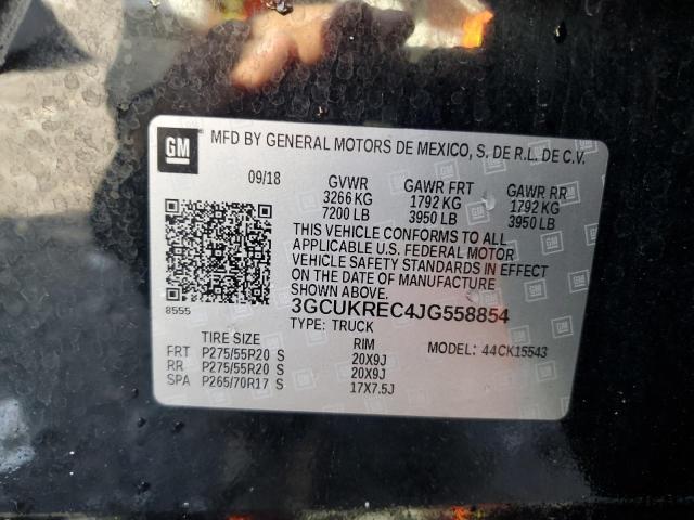 2018 CHEVROLET SILV1500 4 3GCUKREC4JG558854