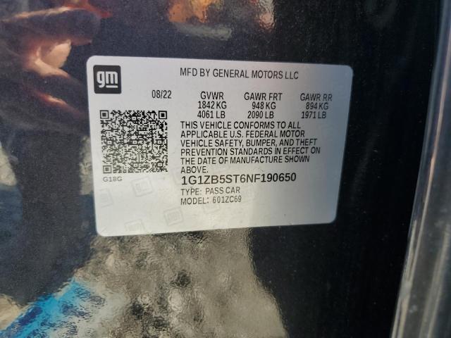2022 CHEVROLET MALIBU LS 1G1ZB5ST6NF190650