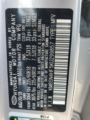 2019 HYUNDAI SANTA FE X - KM8SN4HF5KU299857