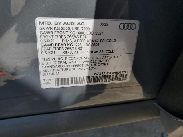 2024 AUDI Q8 E-TRON WA15ABGE4RB021722