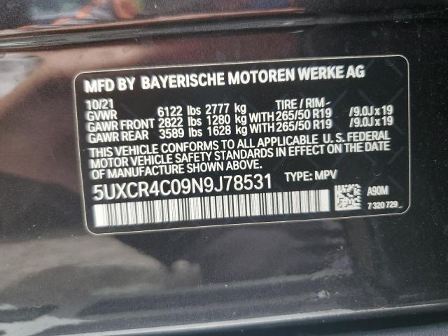 VIN 5UXCR4C09N9J78531 2022 BMW X5, Sdrive 40I no.13