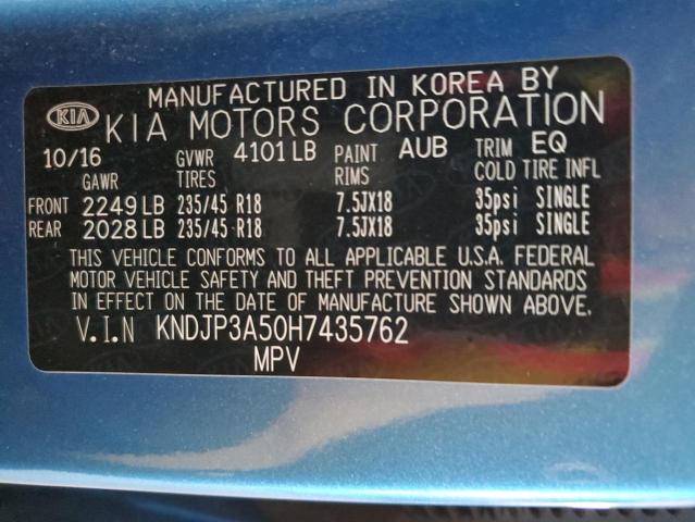 VIN KNDJP3A50H7435762 2017 KIA Soul, + no.12