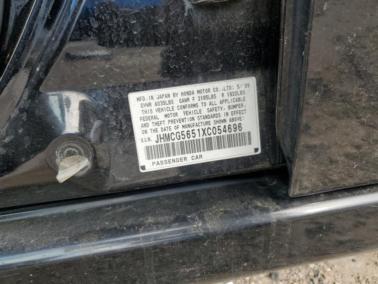 JHMCG5651XC054696 1999 Honda Accord Ex