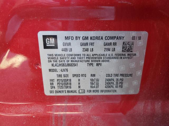 2018 Buick Encore Premium VIN: KL4CJHSB3JB682041 Lot: 62810704