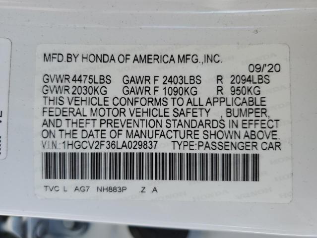 2020 HONDA ACCORD SPO - 1HGCV2F36LA029837
