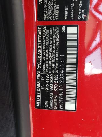 2003 Mercedes-Benz C 230K Sport Coupe VIN: WDBRN40J23A411311 Lot: 62093824