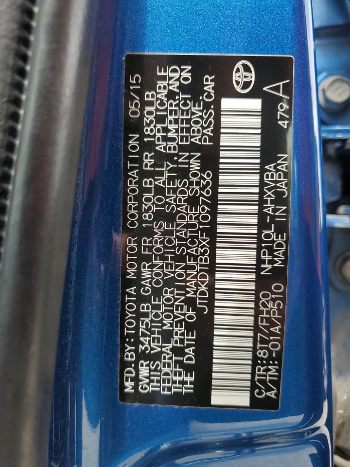 JTDKDTB3XF1097636 2015 Toyota Prius C