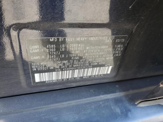 2013 Subaru Outback 2.5I Premium VIN: 4S4BRBGCXD3301756 Lot: 60456654