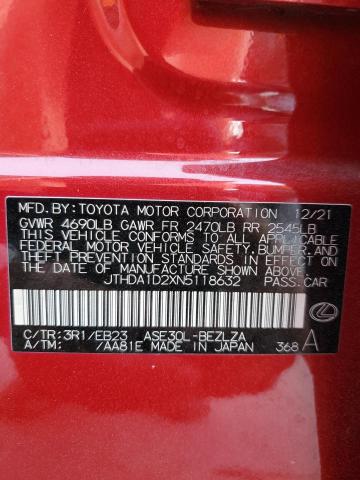 2022 LEXUS IS 300 - JTHDA1D2XN5118632