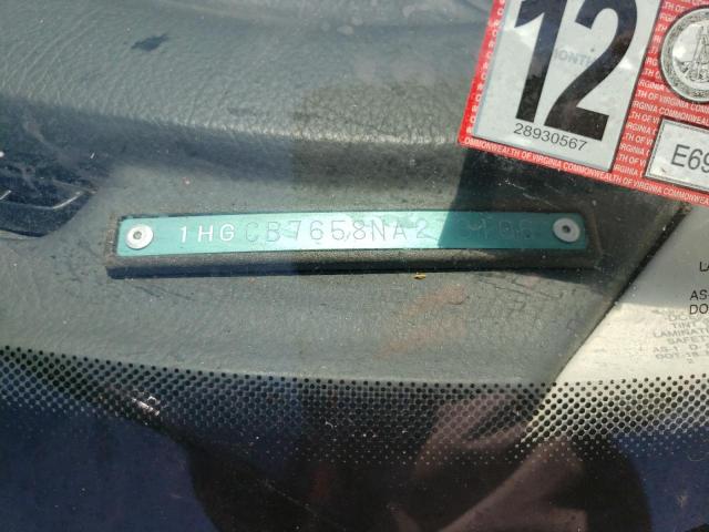 1992 Honda Accord Lx VIN: 1HGCB7658NA213106 Lot: 61721184