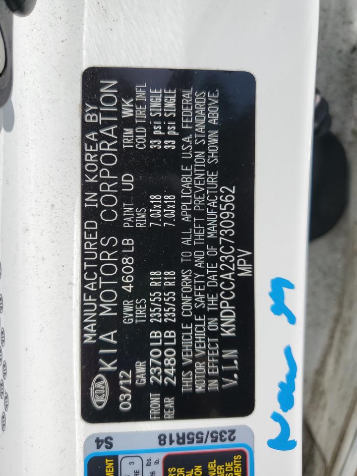 KNDPCCA23C7309562 2012 Kia Sportage Ex