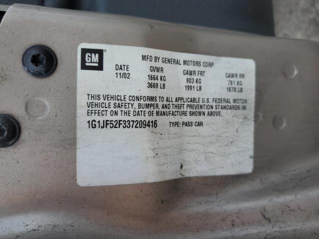 2003 Chevrolet Cavalier Ls VIN: 1G1JF52F337209416 Lot: 61730144