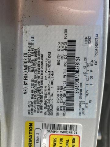 VIN 3FA6P0H75DR378124 2013 Ford Fusion, SE no.13