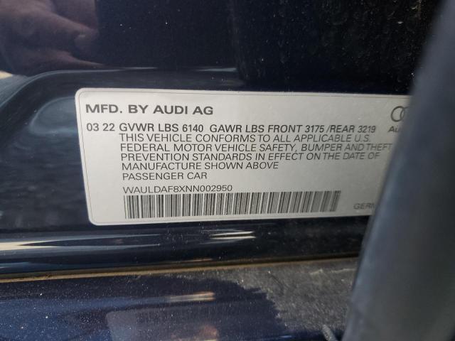 2022 AUDI A8 L WAULDAF8XNN002950