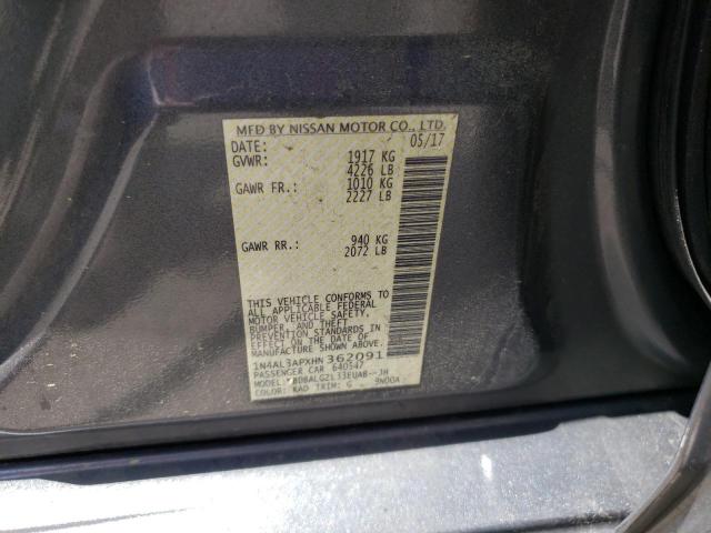 2017 NISSAN ALTIMA 2.5 - 1N4AL3APXHN362091
