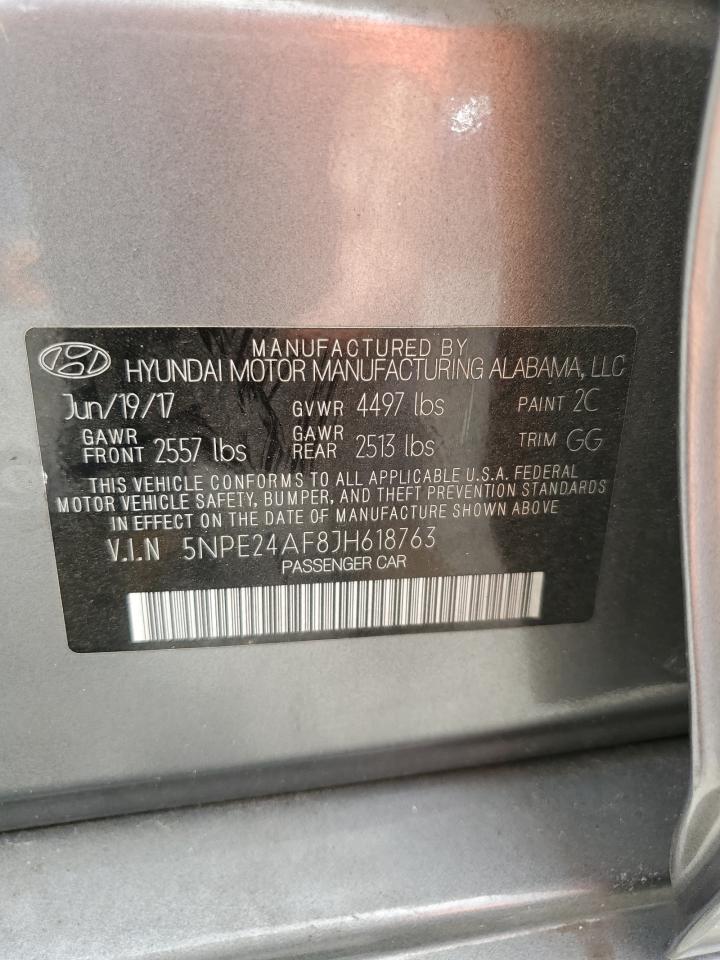 5NPE24AF8JH618763 2018 Hyundai Sonata Se