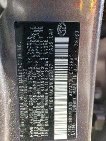 VIN 4T1G11AK3NU669747 2022 Toyota Camry, SE no.13