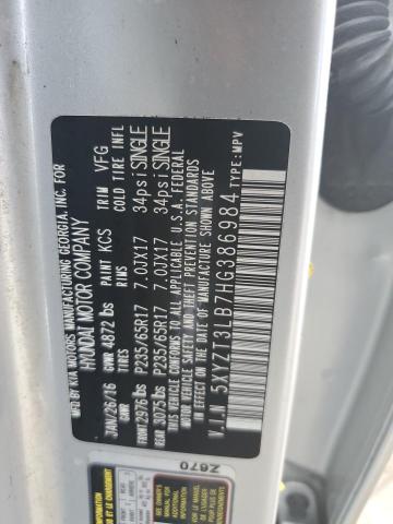 2017 HYUNDAI SANTA FE S 5XYZT3LB7HG386984